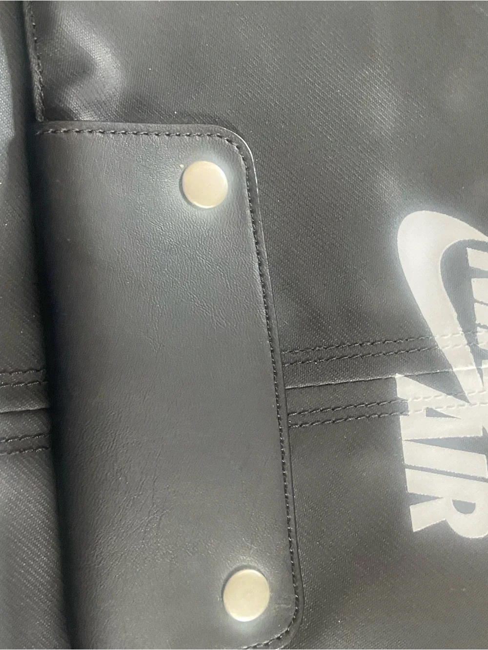 Vintage Nike Black Messenger Bag with Nike Air Logo